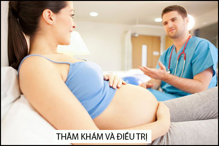 ra khí hư màu xanh khi mang thai nên thăm khám và điều trị